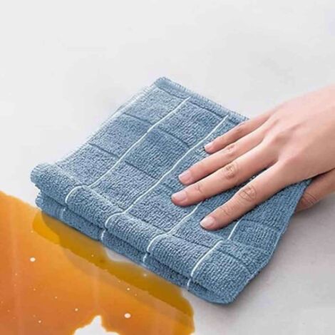 Mikrofaser-Geschirrtücher – Weiche, super saugfähige, fusselfreie Küchentücher – 8er-Pack (Schwarz mit Gittermuster) – 66 x 46 cm…