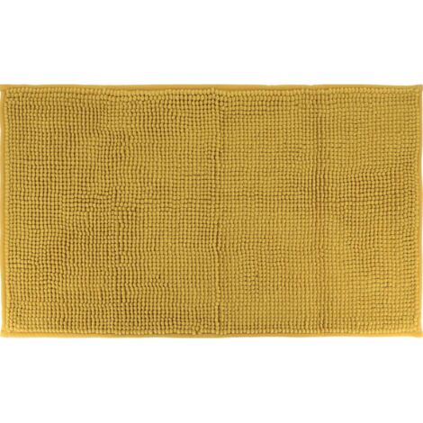 Mikrofaserteppich kugeln uni 45x75 cm - senf - Tendance