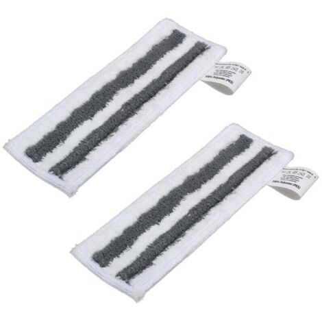Mikrofasertücher für Kärcher Easyfix SC2 SC3 SC4 SC5 Dampfreiniger (grau gestreift, 2 Stück)