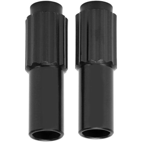 mikrojustierbare Einstellschrauben für Fahrradschaltwerke, schwarz eloxiert, 2er-Set.