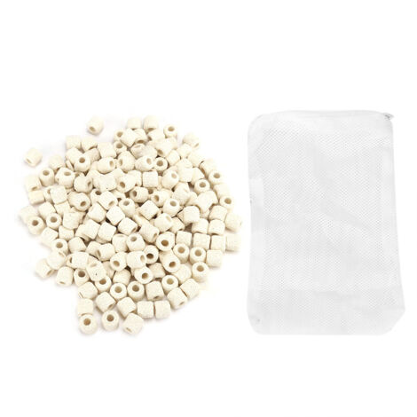 Mikroporöse Keramikringe für Aquarien – Biologisches Filtermaterial mit Netzbeutel – 100 % neu