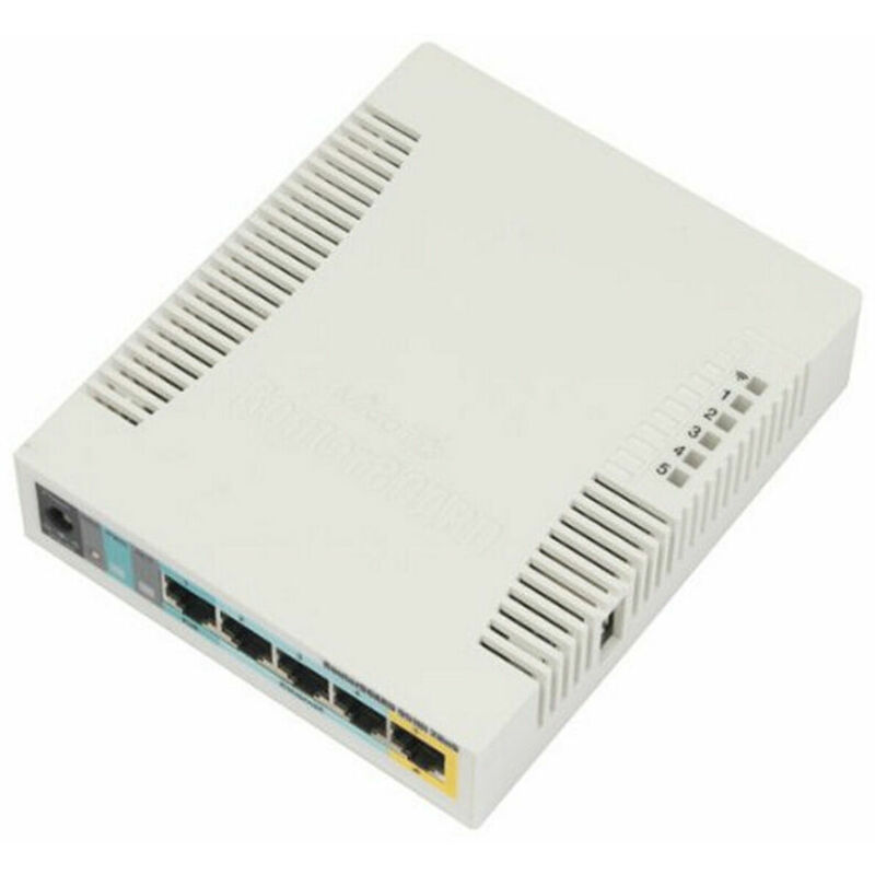 

Punto de Acceso RB951UI-2HND AP 2.4 GHz 5 Eth 600 MHz 128 M - Mikrotik