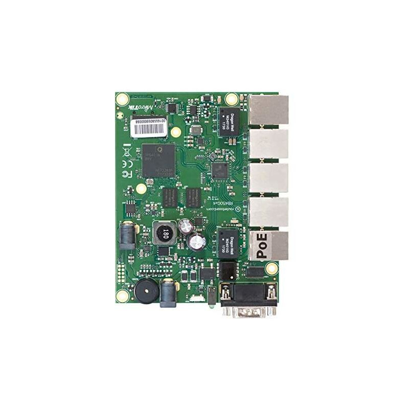 

Mikrotik rb450gx4 routerboard 450gx4 with four core 716mhz atheros cpu, 1 gb ram, 5 gigabit lan ports, poe out on port #5, route