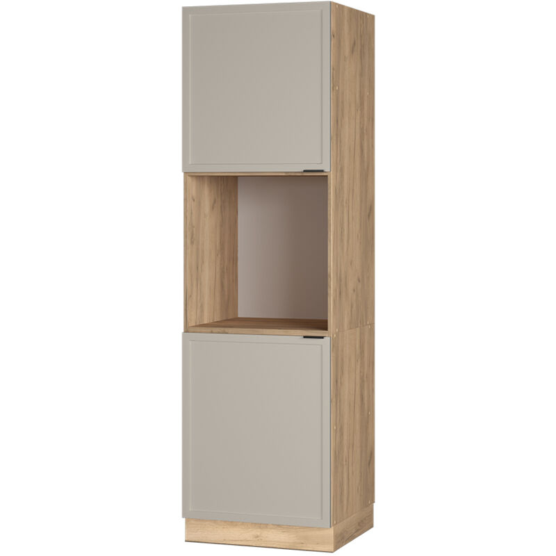 Vicco - Herdumbauschrank Fame-line, Graubeige, 60 Cm Offen