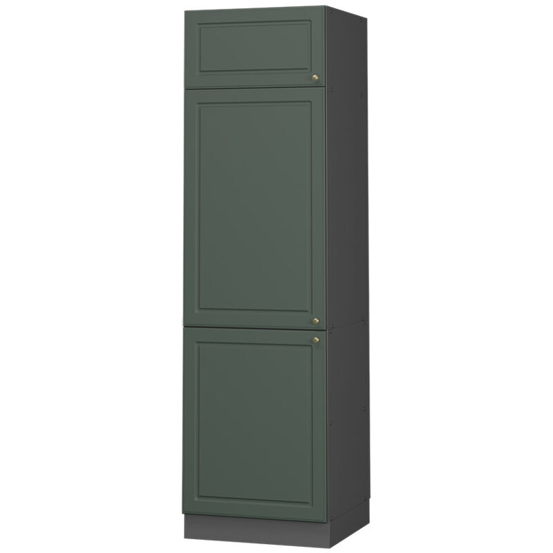 Vicco - Kühlumbauschrank Fame-line, Grün-gold Landhaus, 60 Cm