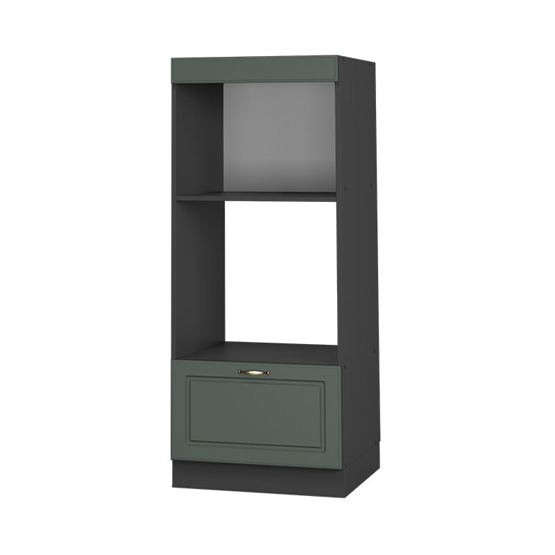 Vicco - Mikrowellenschrank Fame-line, Grün-gold Landhaus, 60 Cm Offen