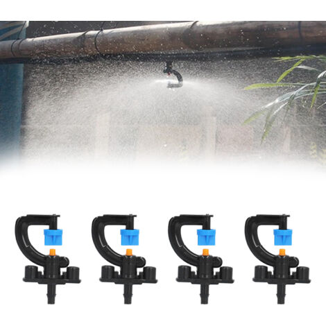 Mikrozerstäubungs-Bewässerungsset: 20 rotierende G-Typ-Diffusionsdüsen mit Halterungen, technischer Kunststoff, 8 m Durchmesser