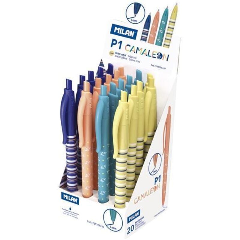 

Milan boligrafo p1 camalen 4 colores expositor -20u-