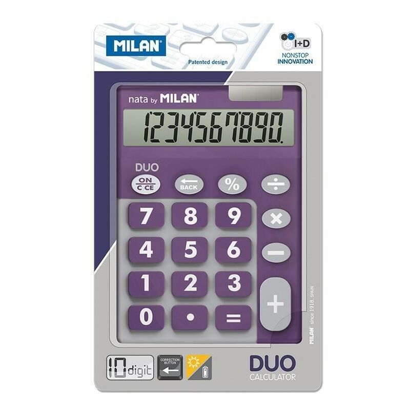 

Milan calculadora duo 10 digitos dual blister lila