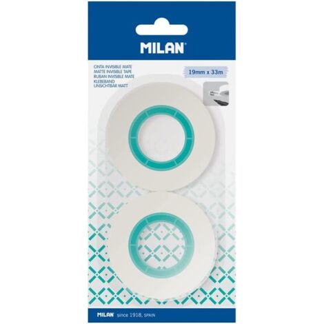 MILAN CINTA ADHESIVA ROLLO 19MMX33M BLÍSTER 2U INVISIBLE MATE