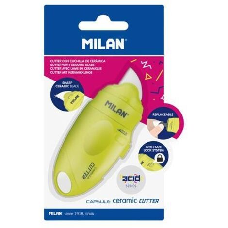 Milan coupeur lame céramique série capsule acide blister jaune