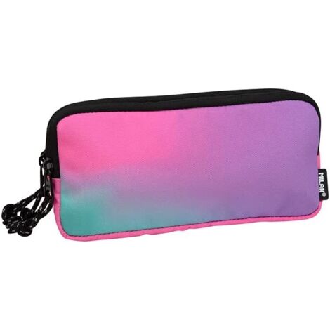 MILAN ESTUCHE PORTATODO 3 CREMALLERAS SUNSET ROSA