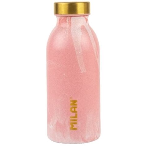 Milan lave-bouteilles isotherme 0.35l - double paroi de acier inoxydable - liquides chauds jusqu'à 12h, froids jusqu'à 24h - couleur rose