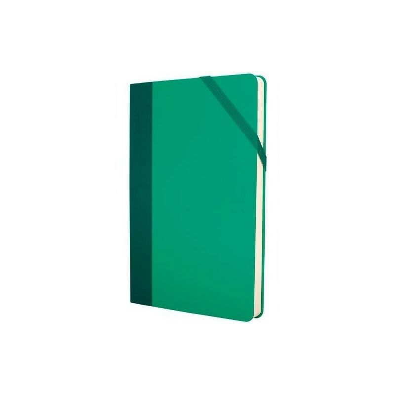 

Milan libreta paperbook mediana 208 pag cierre con goma 21x146x16 cm colours verde -pack 5u-