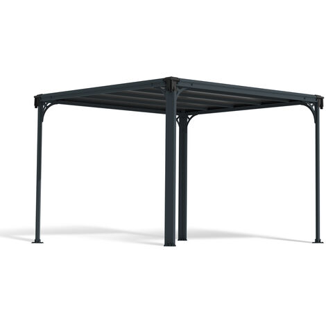 Milano 3000 Garden Gazebo - Polycarbonate - L309 x W309 x H225 - Grey