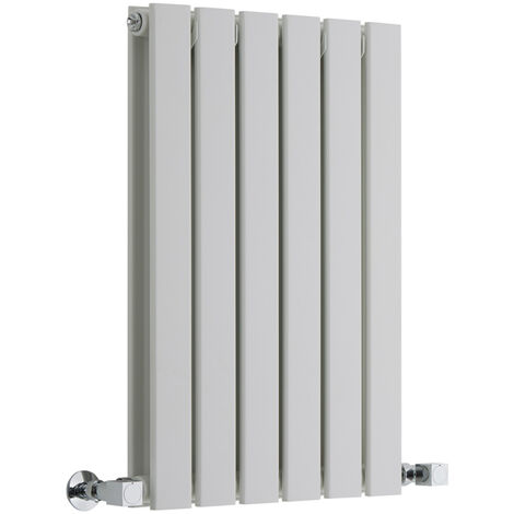 Milano Alpha White Horizontal Double Flat Panel Radiator - 635mm x 420mm
