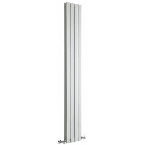 Milano Alpha White Vertical Column Double Flat Panel Radiator - 1780mm x 280mm