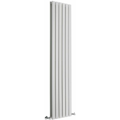 Milano Alpha White Vertical Column Double Flat Panel Radiator - 1780mm x 420mm