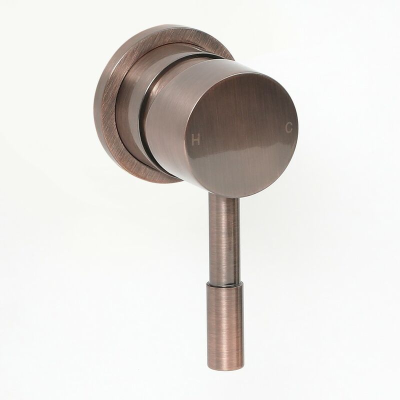 Amara - Modern Manual Mixer Shower Valve with 1 Outlet - Brushed Copper - Milano