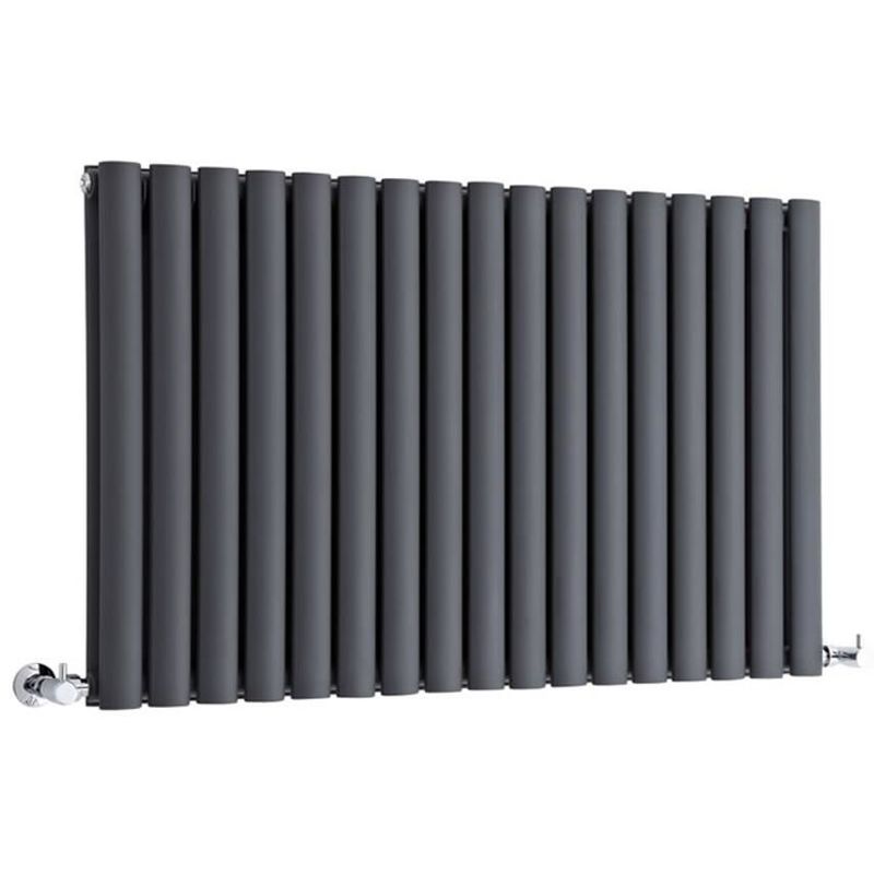 Milano - Aruba - Modern Anthracite Horizontal Double Panel Designer Radiator – 635mm x 1000mm