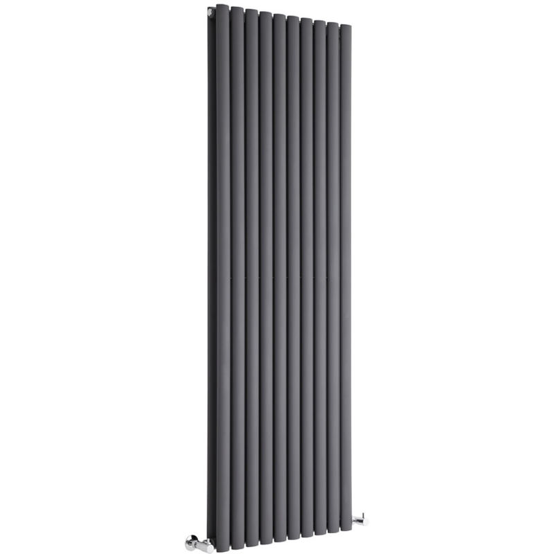 Milano - Aruba - 1780mm x 590mm Modern Vertical Column Double Panel Designer Radiator – Anthracite