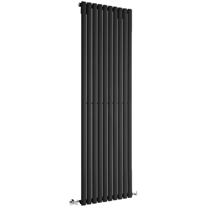 Milano - Aruba - 1780mm x 590mm Modern Vertical Column Single Panel Designer Radiator – Black