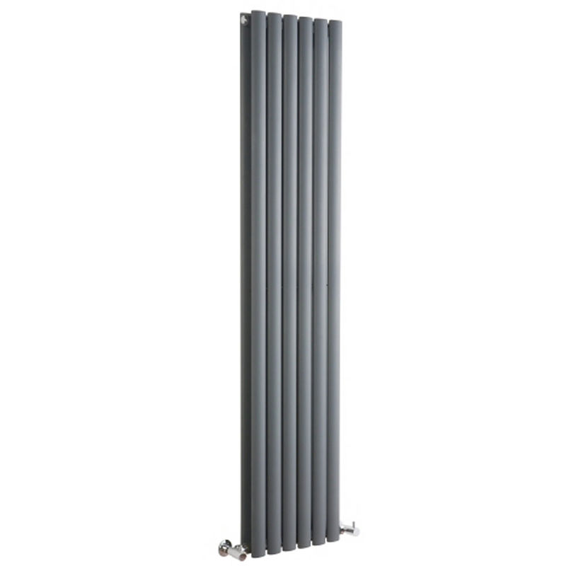 Milano - Aruba - 1780mm x 354mm Modern Vertical Column Double Panel Designer Radiator - Anthracite