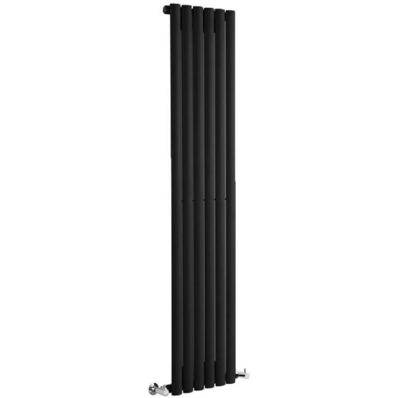 Milano - Aruba - 1780mm x 354mm Modern Vertical Column Single Panel Designer Radiator – Black