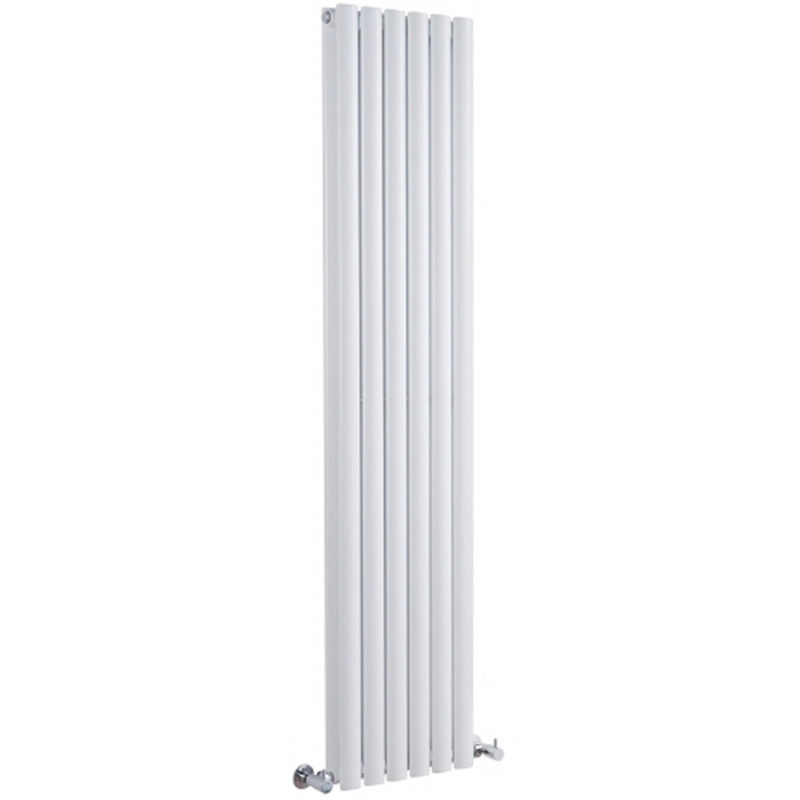 Milano - Aruba - 1780mm x 354mm Modern Vertical Column Double Panel Designer Radiator – White