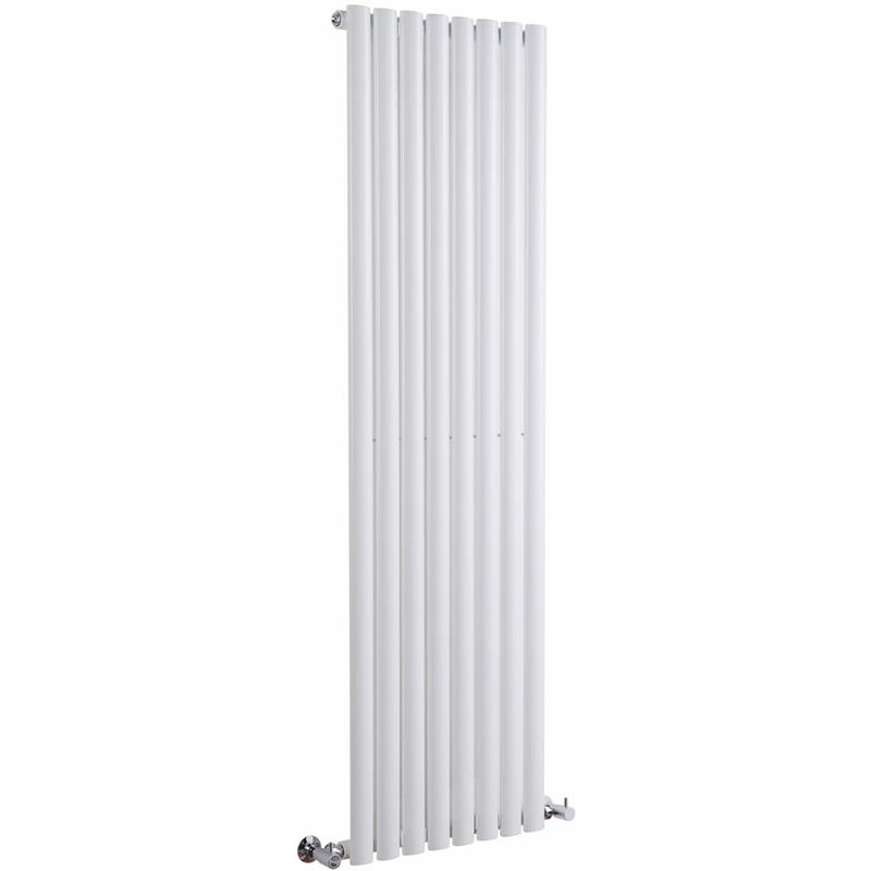Milano - Aruba - Modern White Vertical Column Single Panel Designer Radiator – 1600mm x 472mm