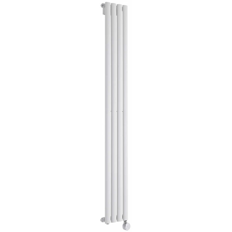 Milano - Aruba Slim Electric - 800W Modern White Vertical Column Single Panel Designer Radiator – 1600mm x 236mm