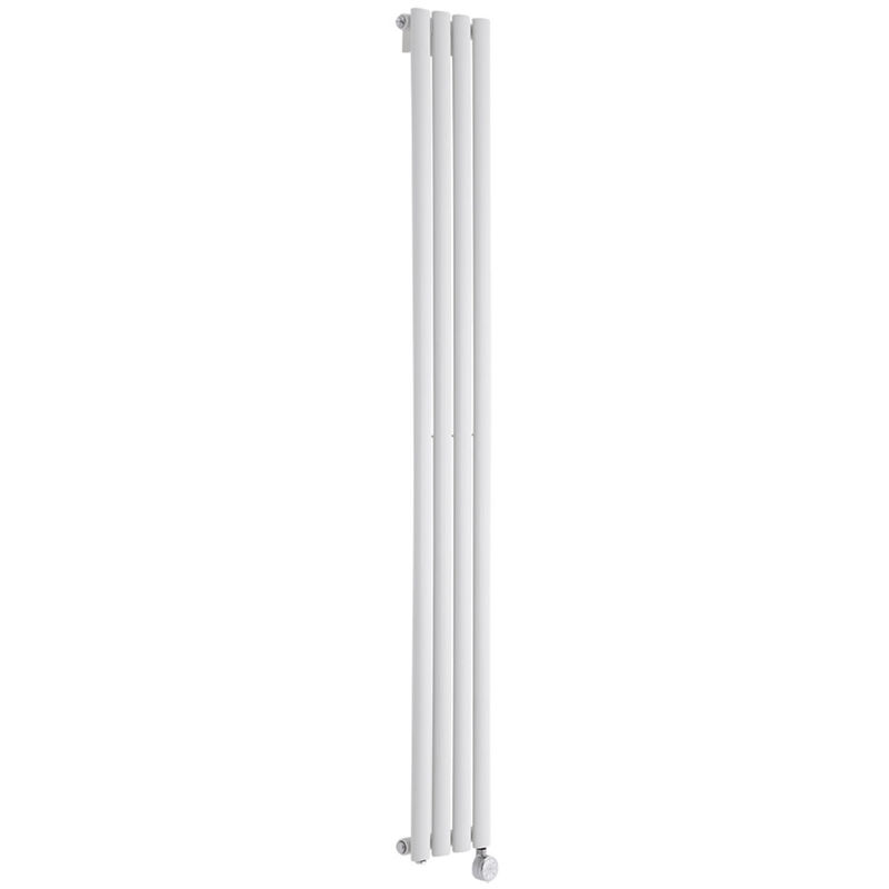 Milano - Aruba Slim Electric - 1780mm x 236mm Modern Vertical Column Single Panel Designer Radiator - White