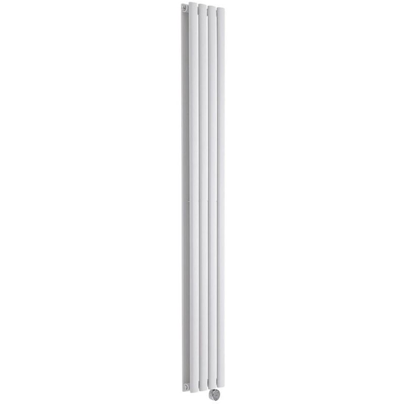 Milano - Aruba Slim Electric - 1780mm x 236mm Modern Vertical Column Double Panel Designer Radiator - White