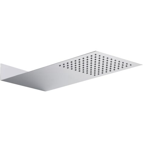 Milano Arvo 200mm x 487mm Thin Fixed Rainfall Shower Head - Chrome