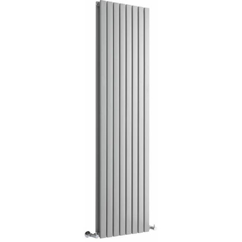 Milano Capri 1780mm x 472mm Vertical Column Double Flat Panel Radiator – Light Grey