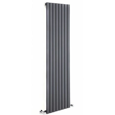Milano Capri Anthracite Vertical Column Single Flat Panel Radiator - 1780mm x 472mm
