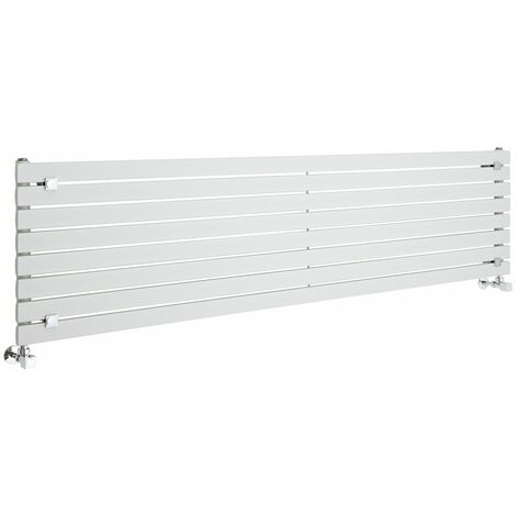 Milano Capri - Modern White Horizontal Single Flat Panel Radiator - 472mm x 1780mm