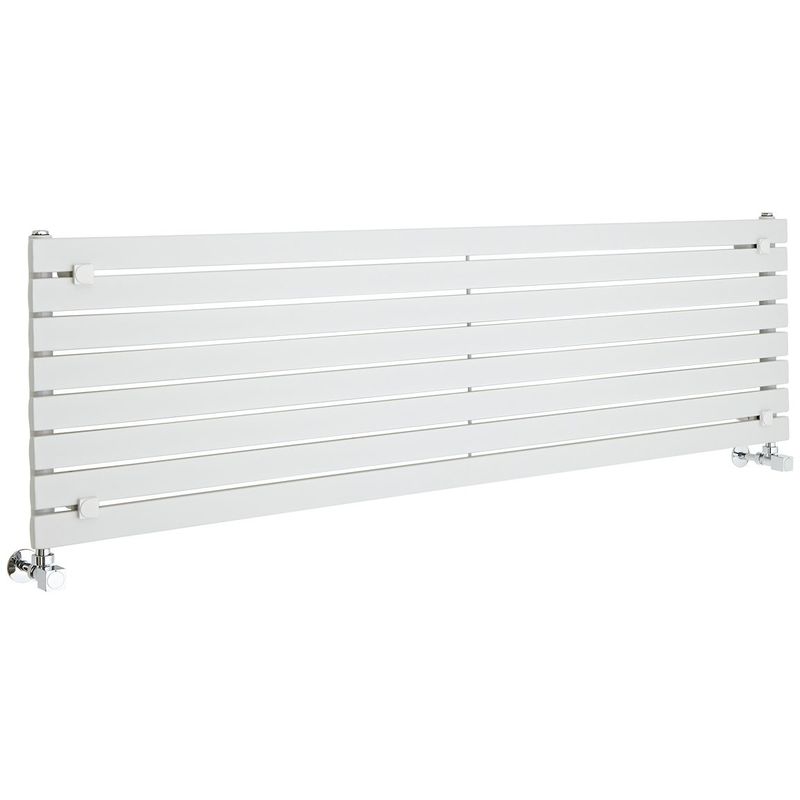 Milano - Capri - Modern White Horizontal Single Flat Panel Designer Radiator – 472mm x 1600mm