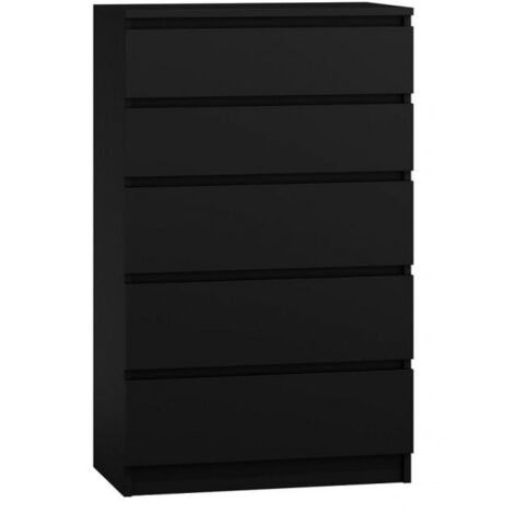 MILANO  Cassettiera moderna per camera da letto/soggiorno/ufficio 40x70x109.5  5 cassetti scorrevoli  Mobile contenitore  chiffon