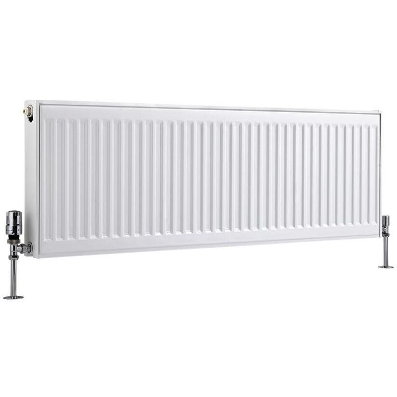 Compact – Modern White Type 21 Central Heating Double Panel Plus Horizontal Convector Radiator - 400mm x 1200mm - Milano