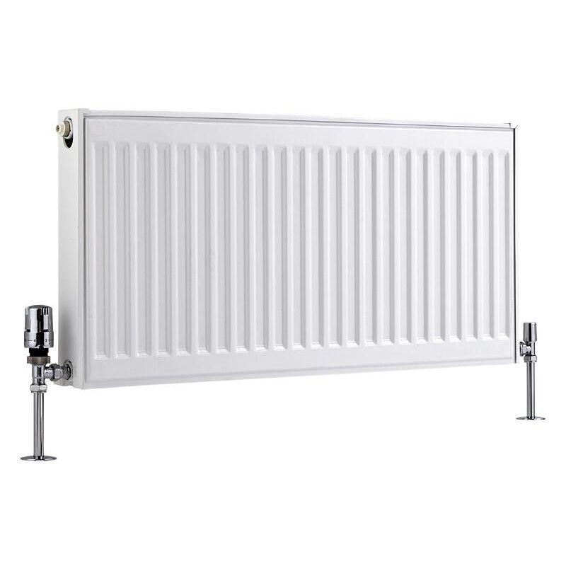Milano Compact – Modern White Type 21 Central Heating Double Panel Plus Horizontal Convector Radiator - 400mm x 800mm