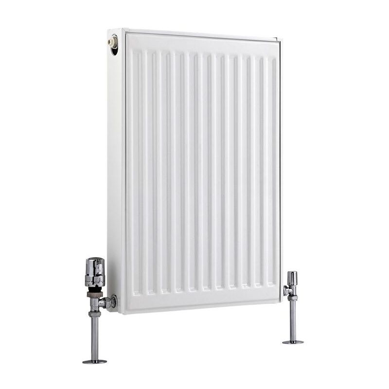 Compact – Modern White Type 21 Central Heating Double Panel Plus Horizontal Convector Radiator - 600mm x 400mm - Milano