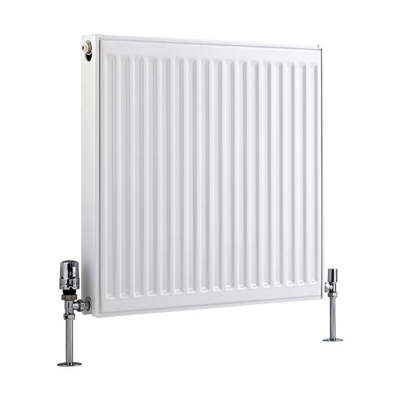 Milano Compact – Modern White Type 21 Central Heating Double Panel Plus Horizontal Convector Radiator - 600mm x 600mm