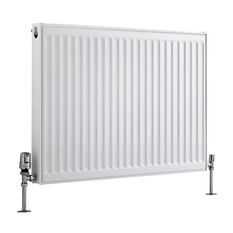 Compact – Modern White Type 21 Central Heating Double Panel Plus Horizontal Convector Radiator - 600mm x 800mm - Milano