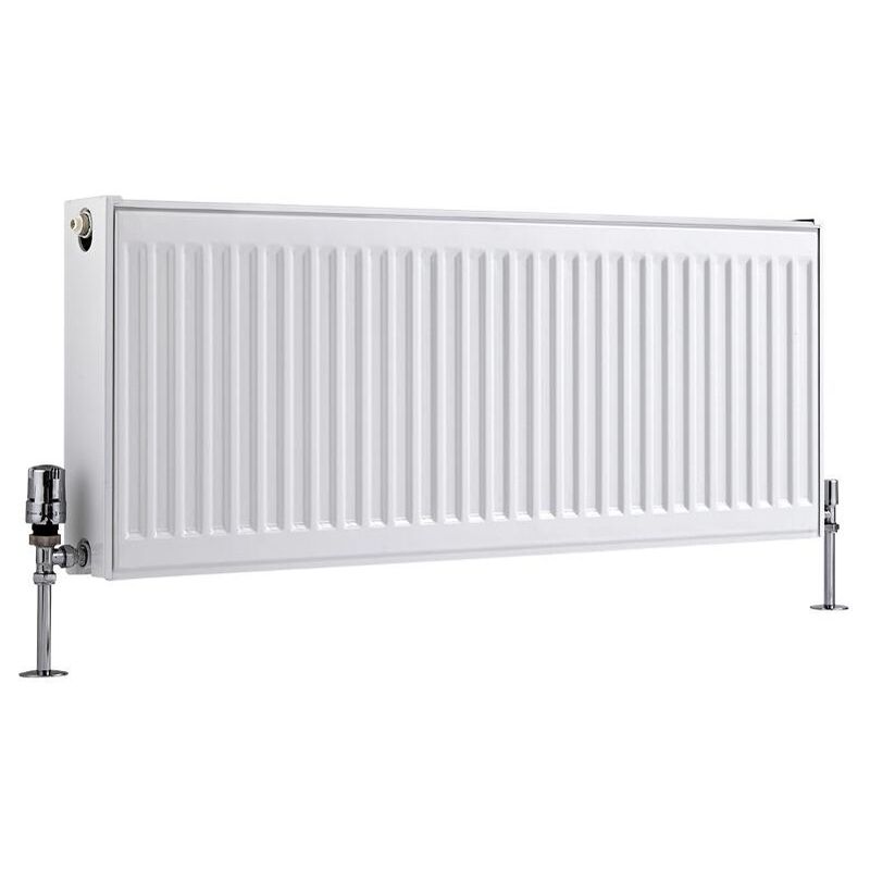 Compact – Modern White Type 22 Central Heating Double Panel Horizontal Convector Radiator - 400mm x 1000mm - Milano