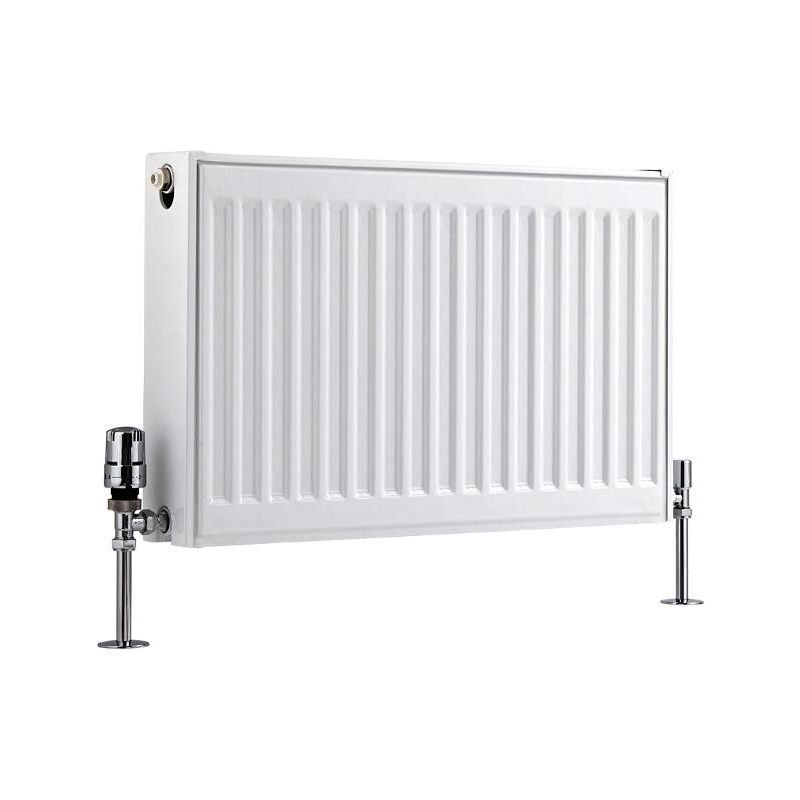 Compact – Modern White Type 22 Central Heating Double Panel Horizontal Convector Radiator - 400mm x 600mm - Milano