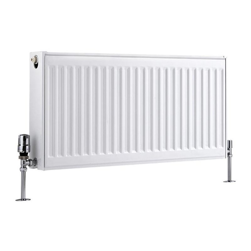 Compact – Modern White Type 22 Central Heating Double Panel Horizontal Convector Radiator - 400mm x 800mm - Milano