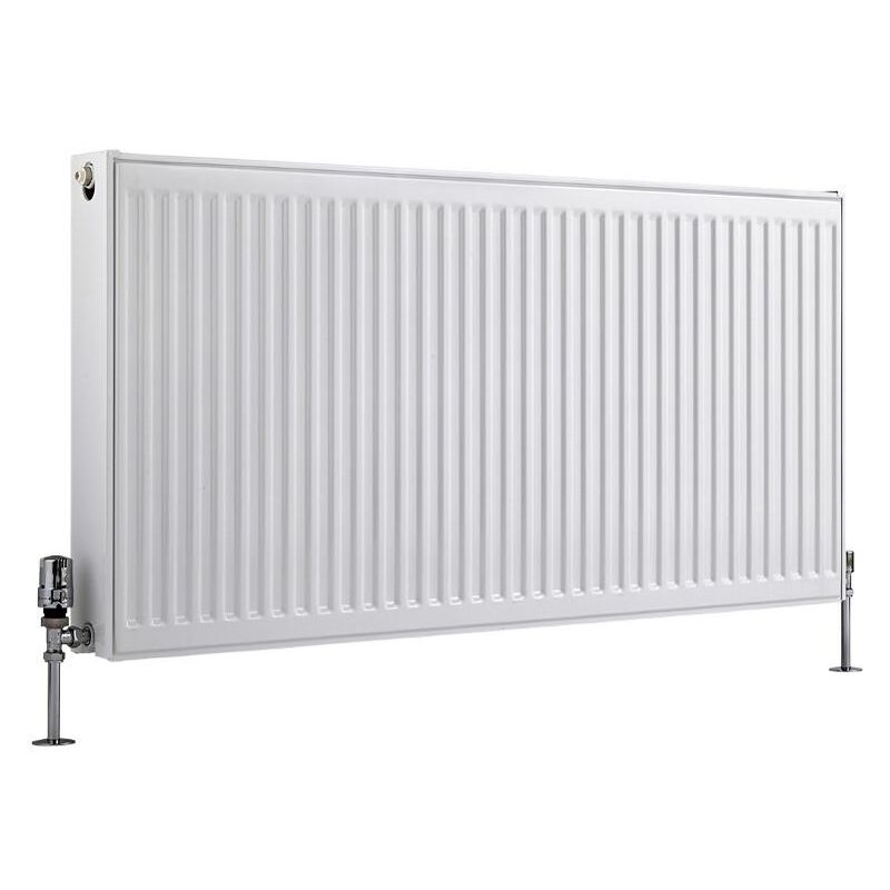 Compact – Modern White Type 22 Central Heating Double Panel Horizontal Convector Radiator - 600mm x 1200mm - Milano