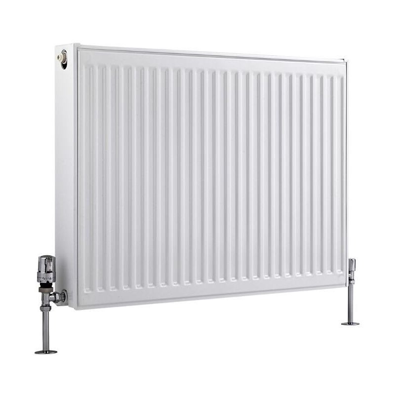 Compact – Modern White Type 22 Central Heating Double Panel Horizontal Convector Radiator - 600mm x 800mm - Milano
