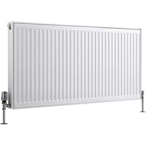 main image of "Milano Compact – Modern White Type 11 Central Heating Single Panel Horizontal Convector Radiator - 600mm x 1200mm"